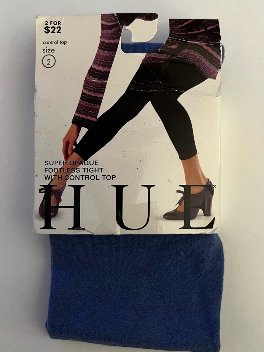 HUE Footless Tight in Iris Size 2